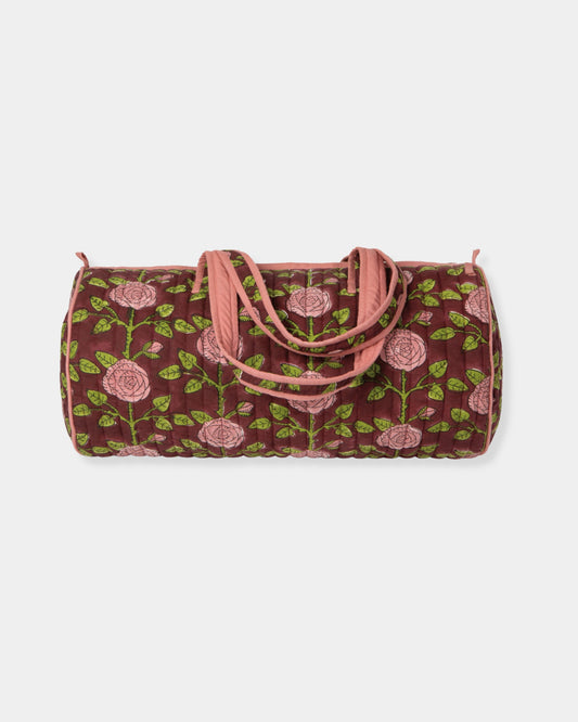 ROSE BRIAR BLOCK PRINT WEEKENDER BAG