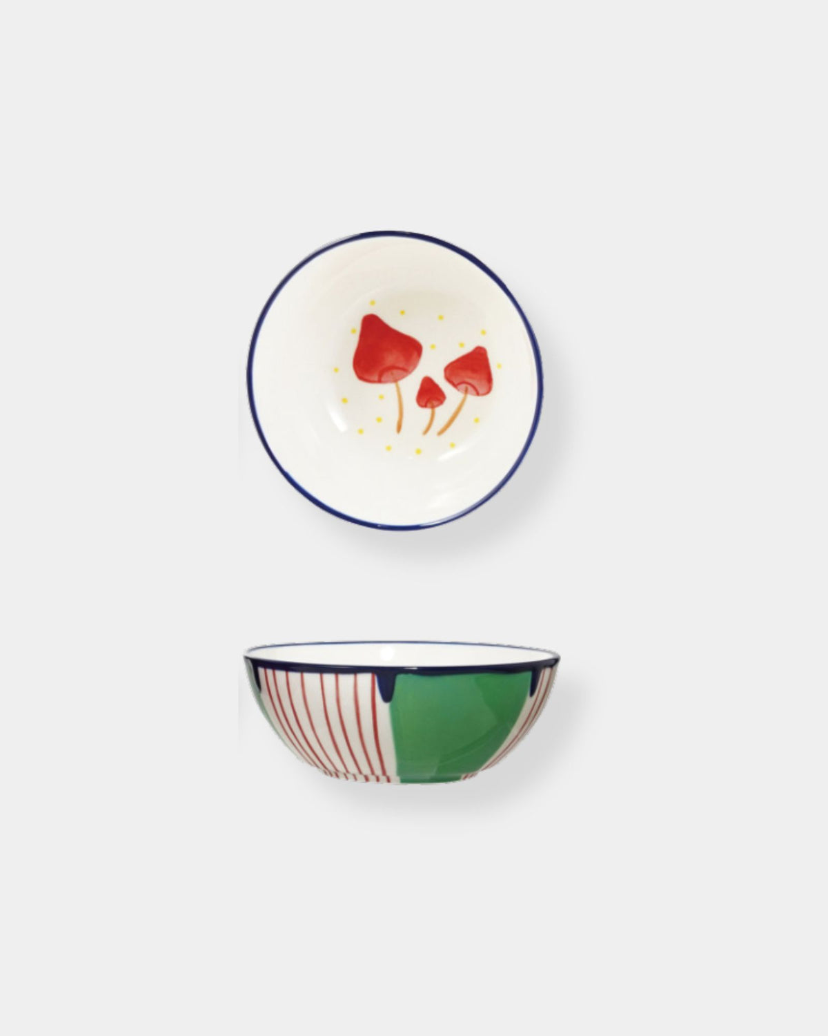 MUSHROOM STONEWARE BOWL