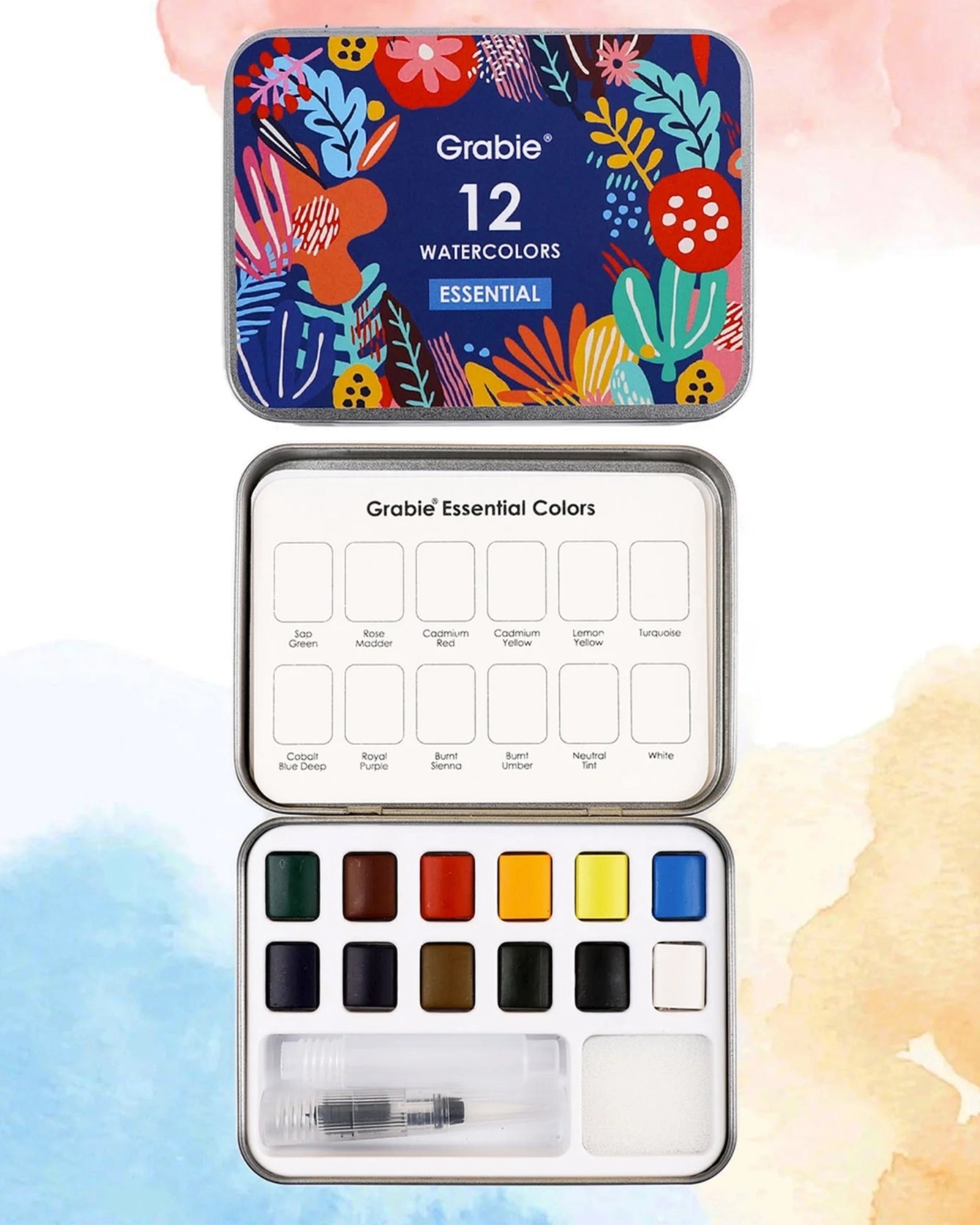 WATERRCOLOUR POCKET SET OF 12 - ESSENTIAL COLOURS
