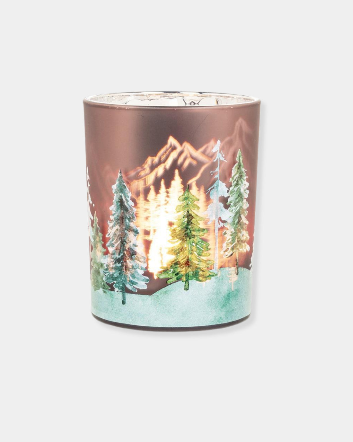 FROSTED TREE CANDLE HOLDER - MEDIUM
