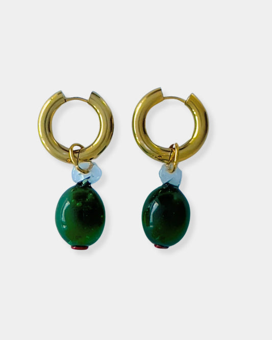 OLIVE HOOP - EARRINGS