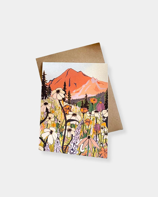 WILDFLOWER MOUNTAIN PEACH -  CARD