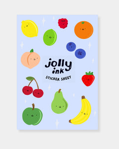 FRUIT STICKER SHEET