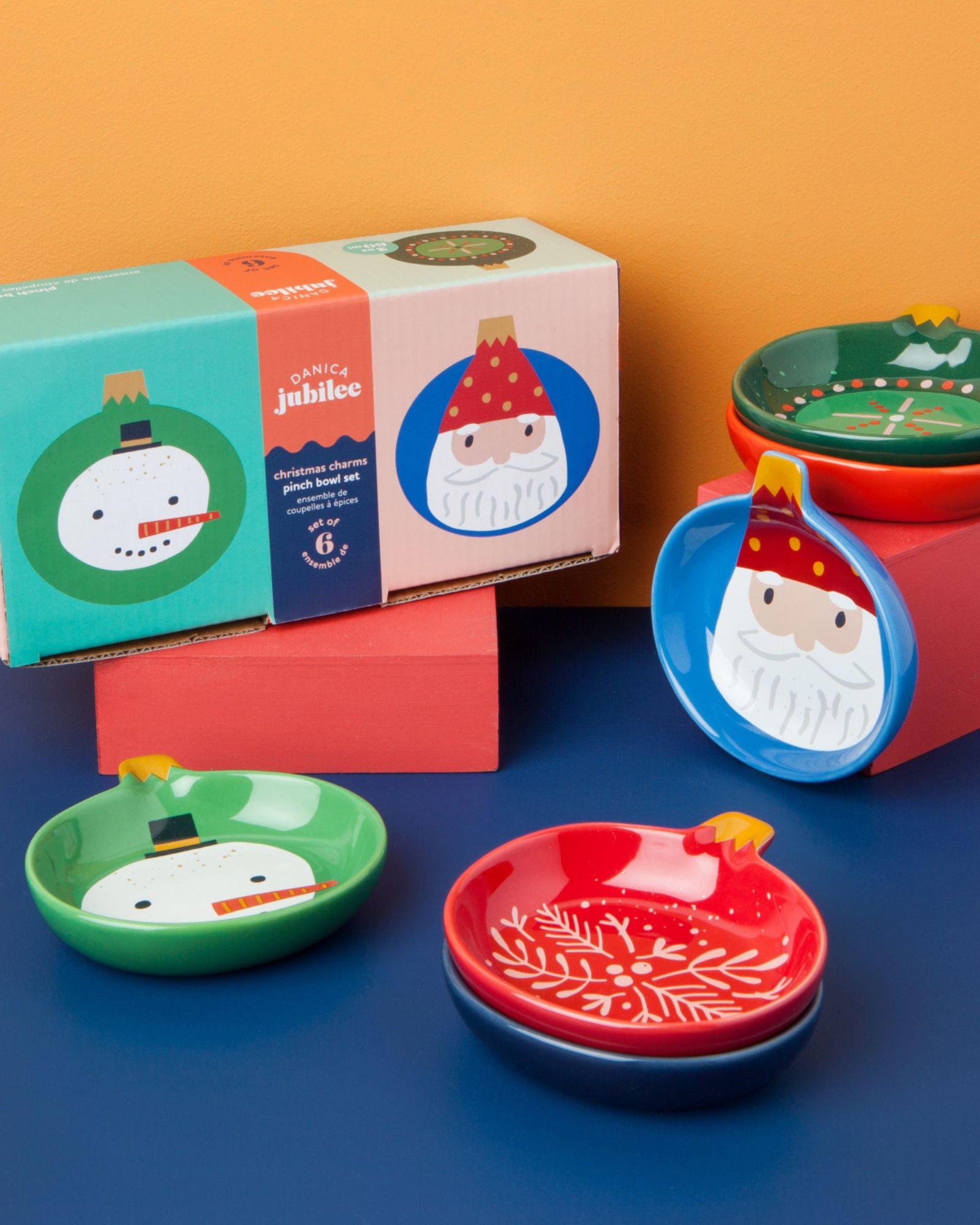 GREEN XMAS CHARM PINCH BOWL