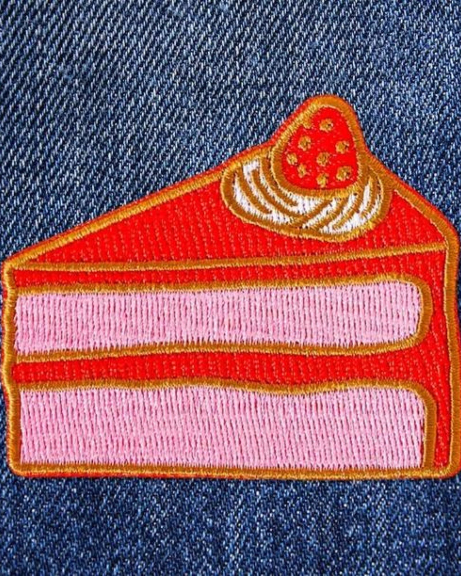 CAKE SLICE IRON-ON PATCH