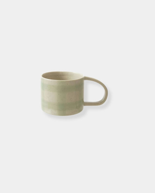 GREEN GRID PATTERN MUG