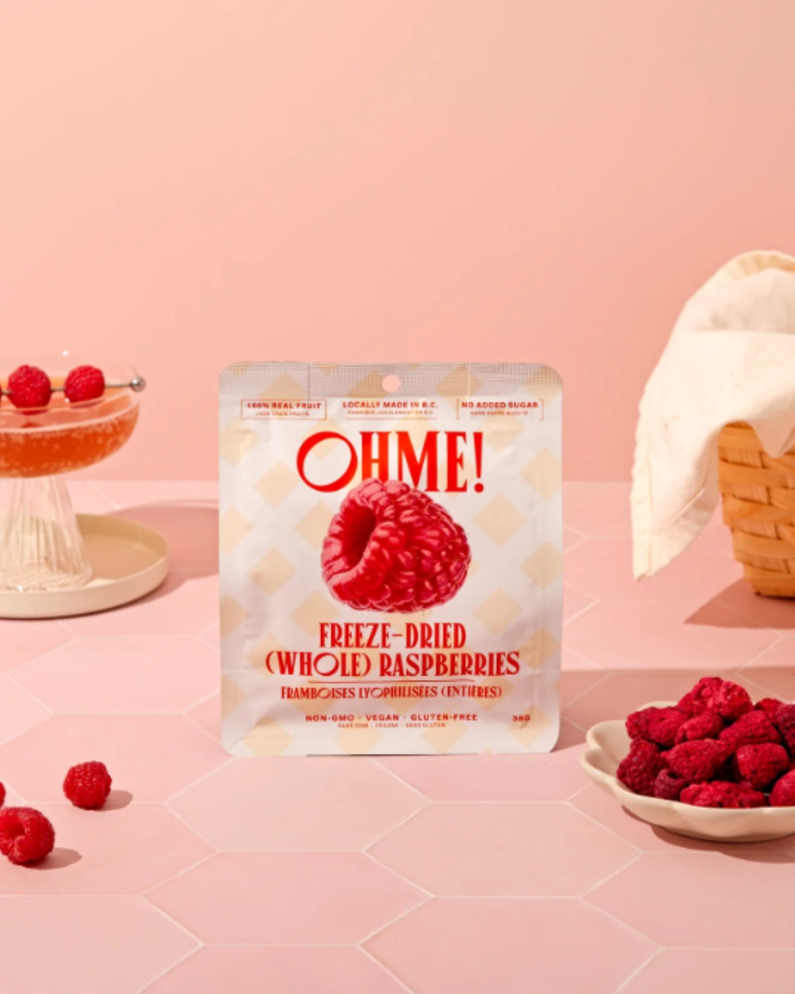 FREEZE DRIED WHOLE RASPBERRIES