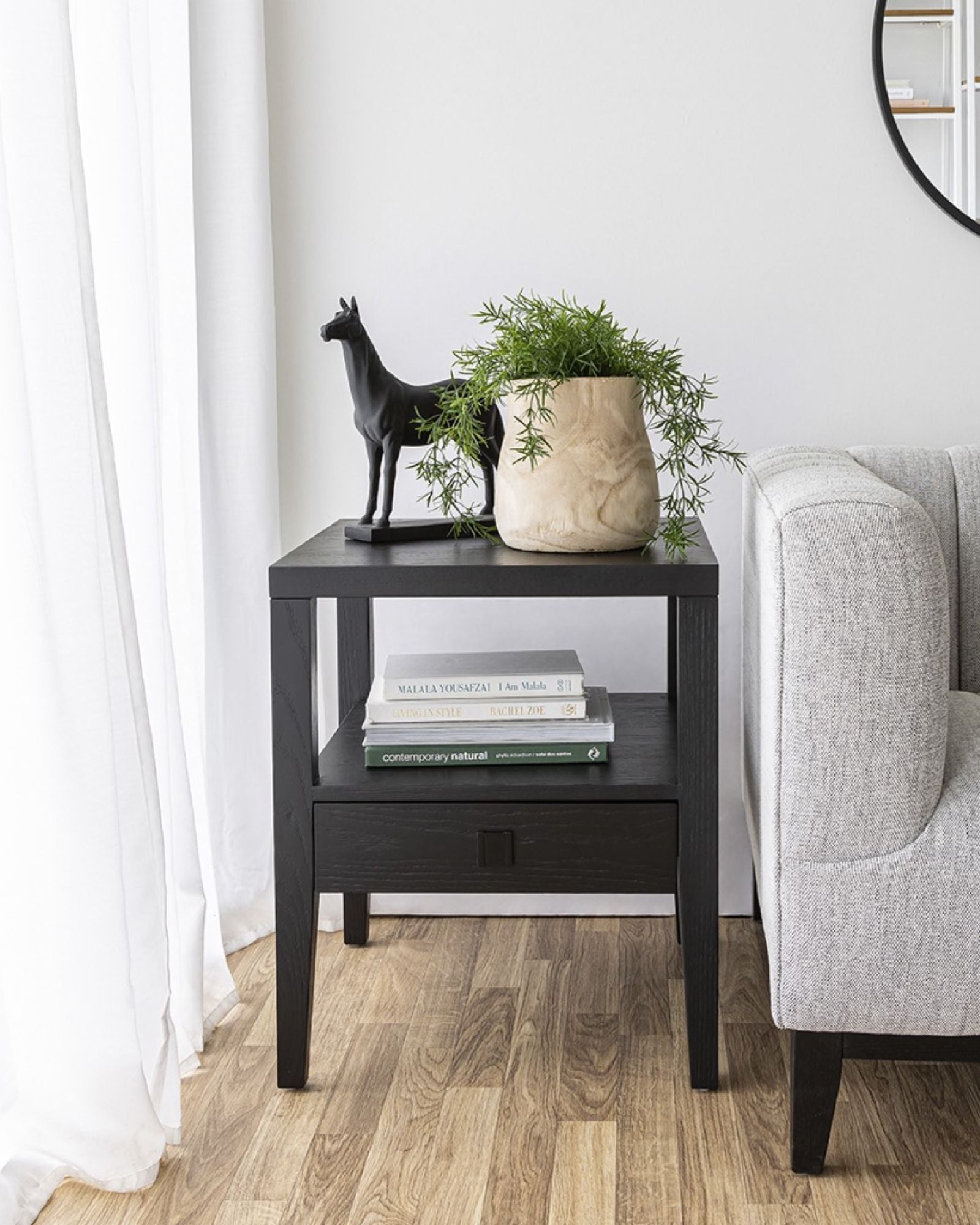 HARA 1 DR NIGHTSTAND - BLACK