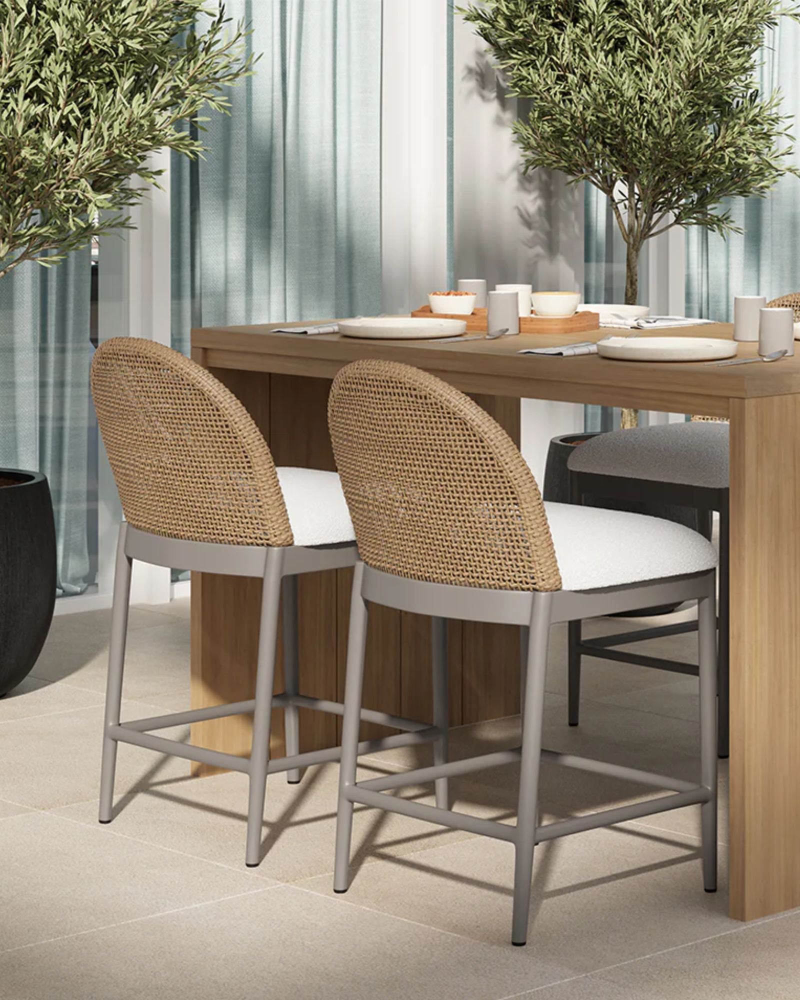 CALANDRI COUNTER STOOL - NATURAL