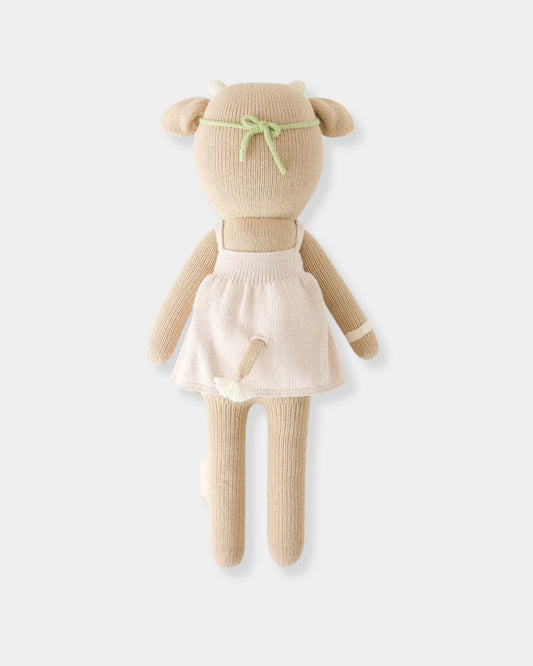 AMELIA THE COW - HAND KNIT DOLL - 13"