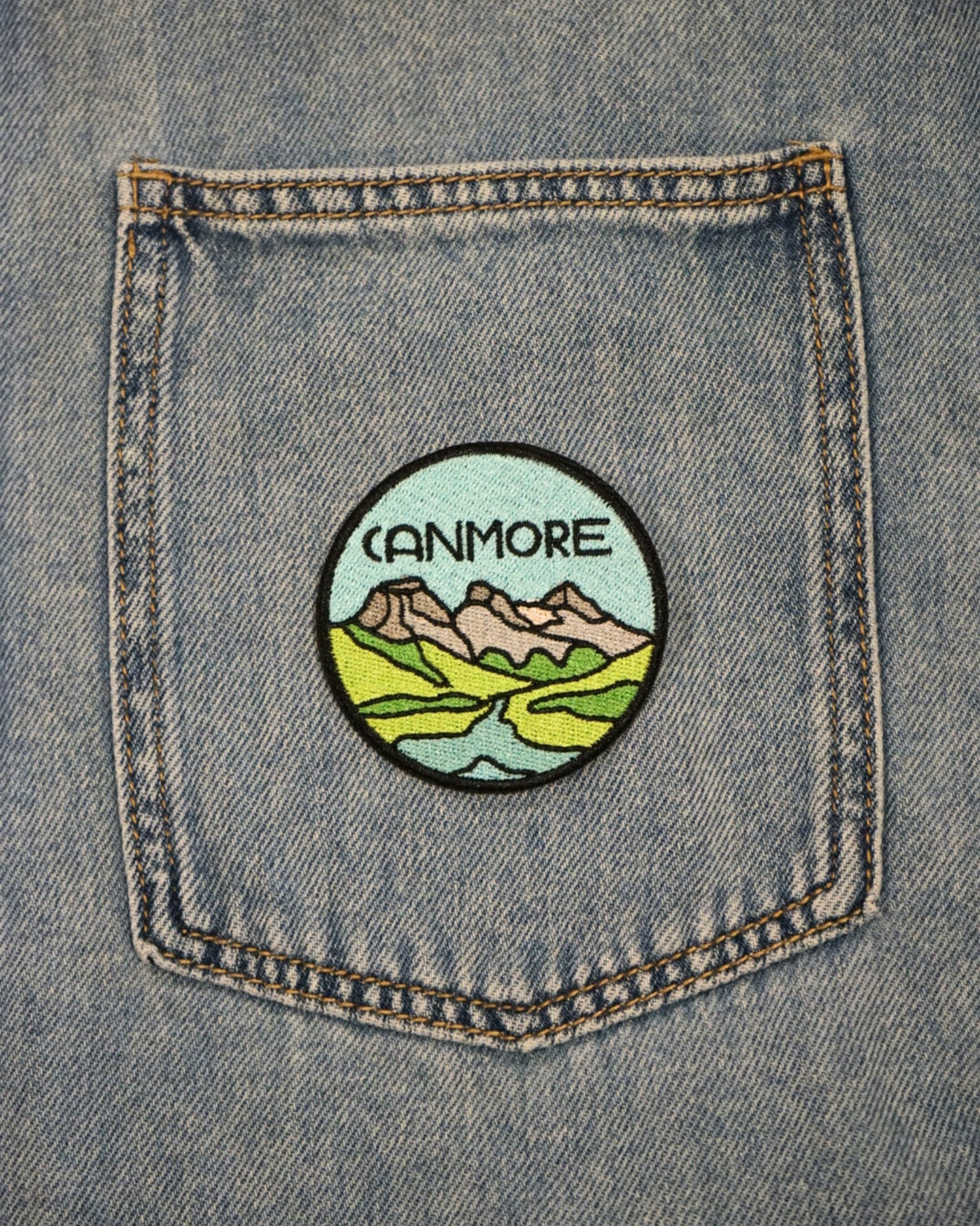 BLUE CANMORE - IRON ON PATCH