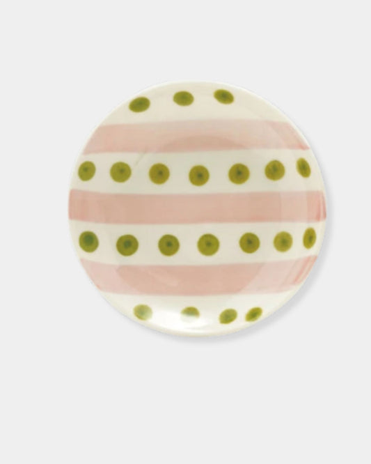 PINK & GREEN DOT PLATE