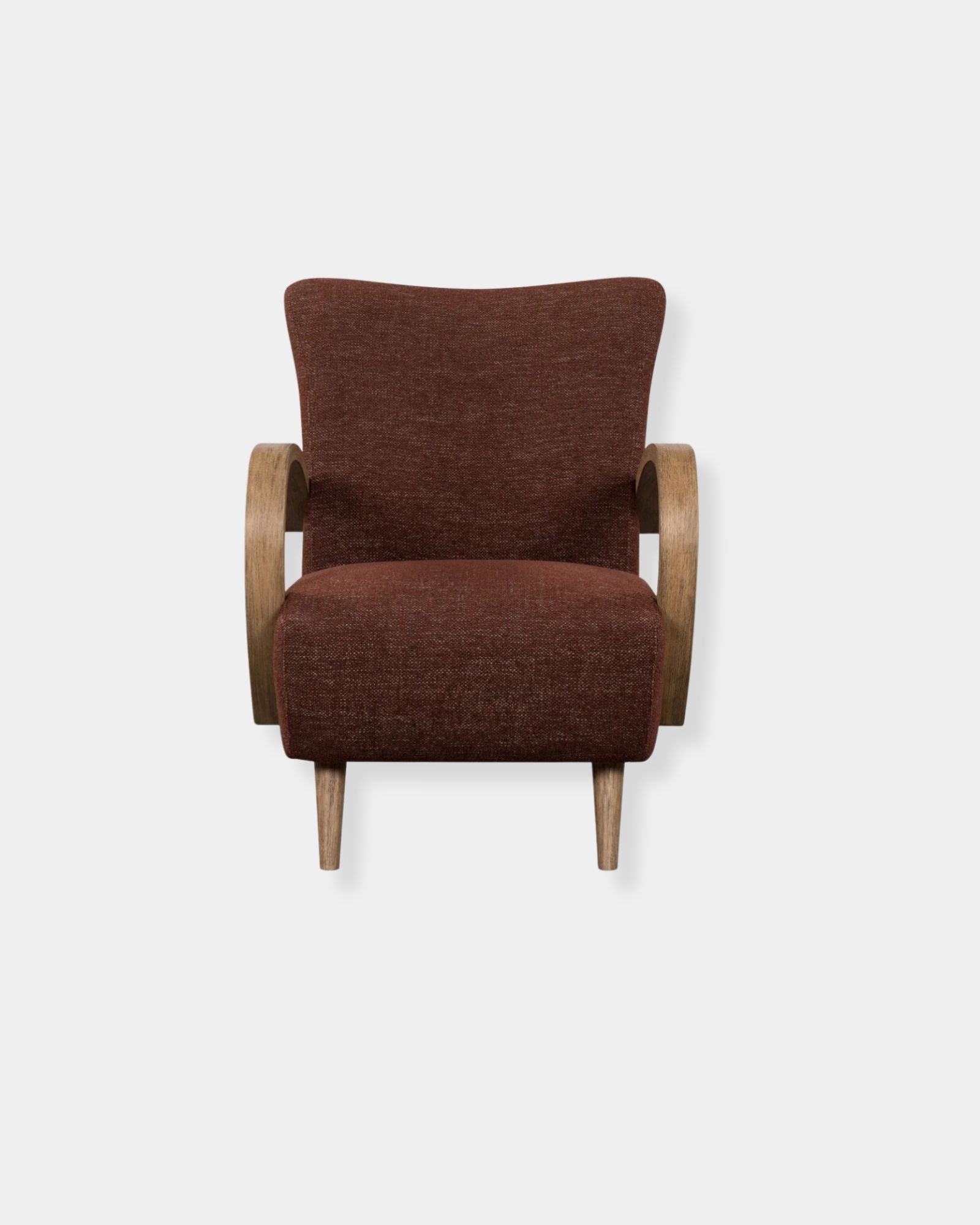 LOUIS CLUB CHAIR - TEXTURED CHOCO