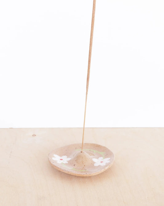 CERAMIC DAISY INCENSE HOLDER