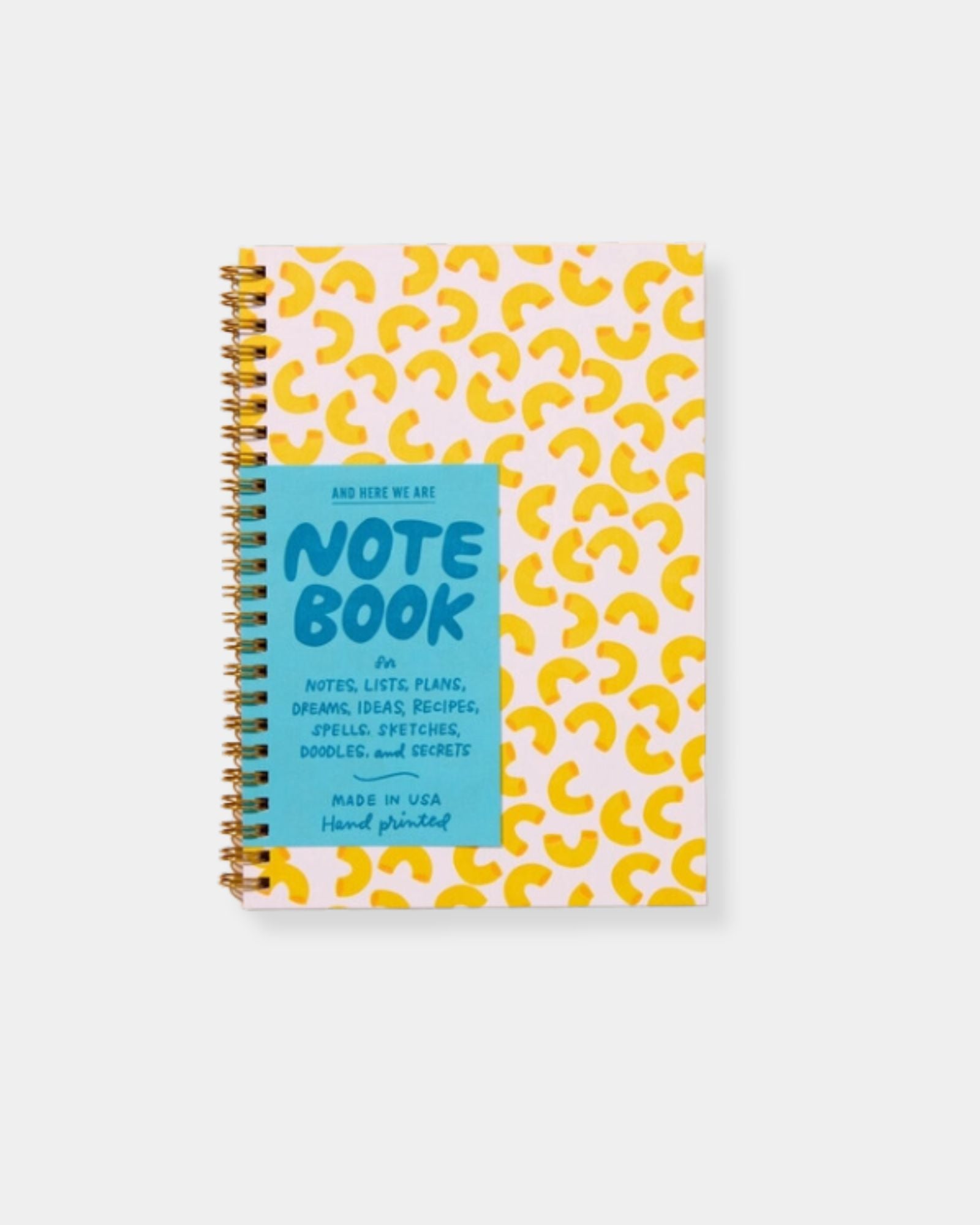 MACARONI LETTERPRESS SPIRAL NOTEBOOK