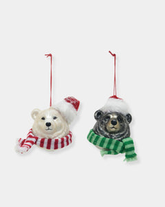 BEAR WITH SCARF ORNAMENT