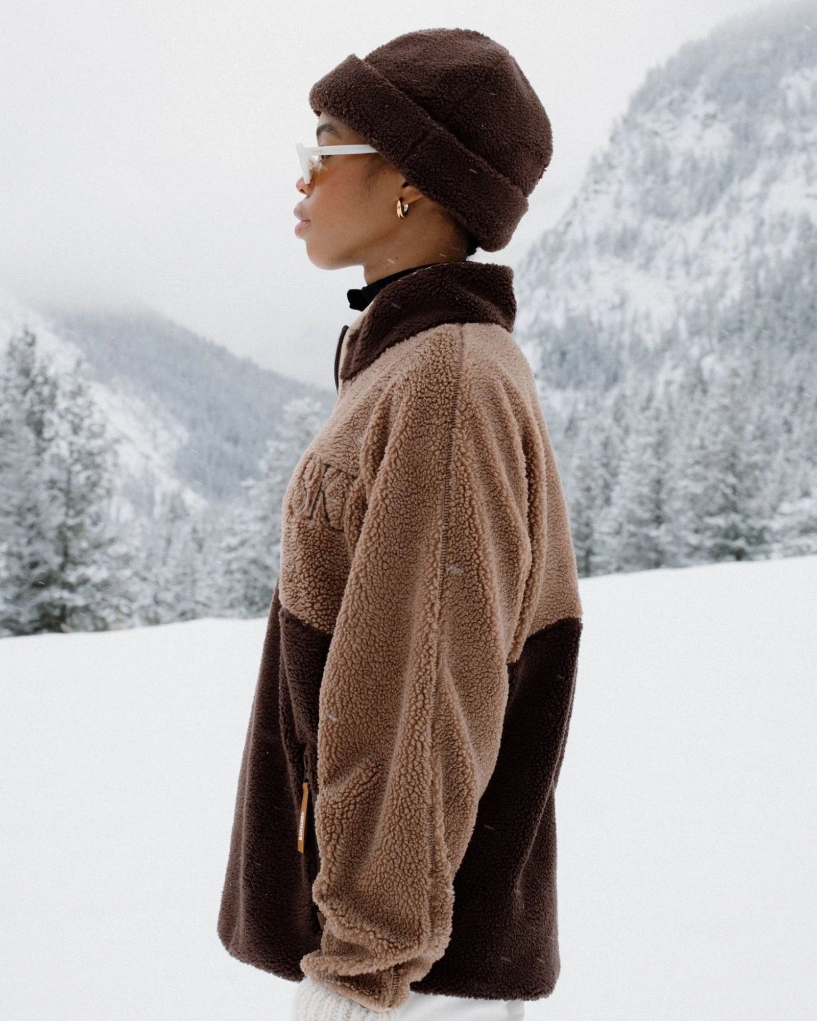ALPINE SKI SWEATER - COFFEE BEAN