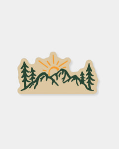 SUN OVER MOUNTAINS - STICKER