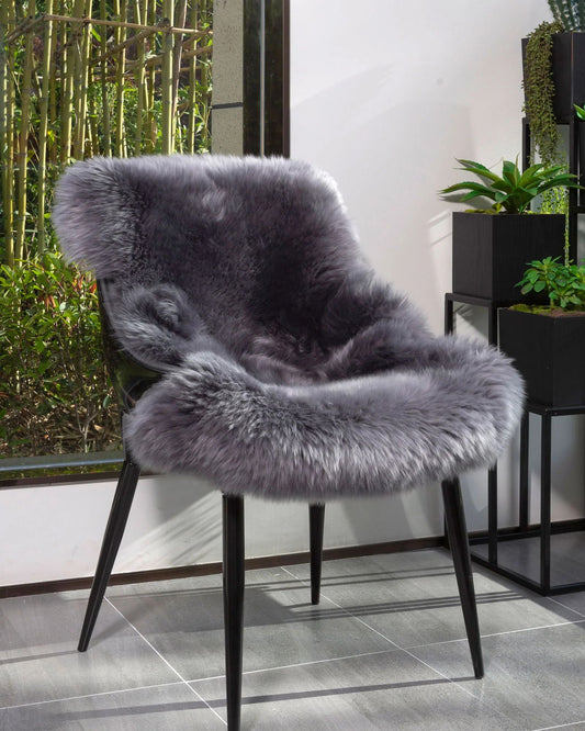 SHEEPSKIN RUG LG GREY