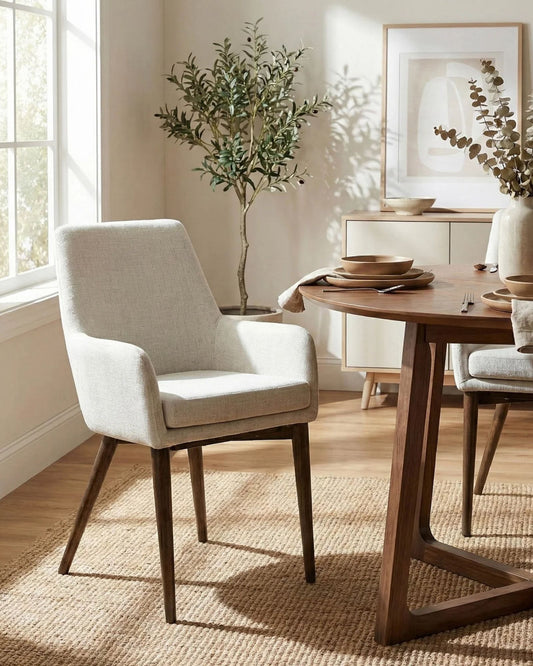 FRITZ ARM CHAIR IVORY - SET OF 2