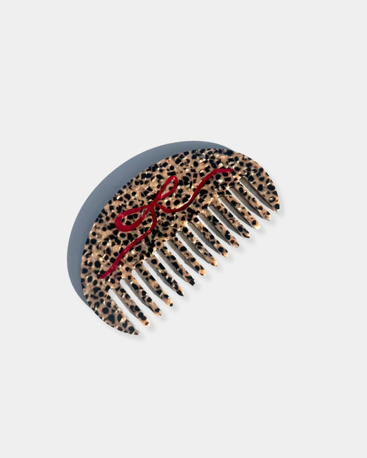 LEOPARD BOW - GUA SHA HAIR COMB