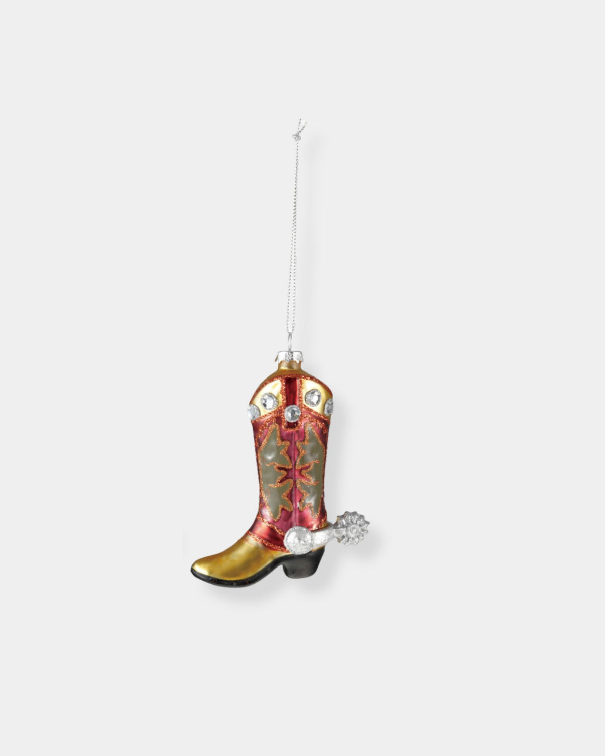 GLASS GOLD BOOT - ORNAMENT