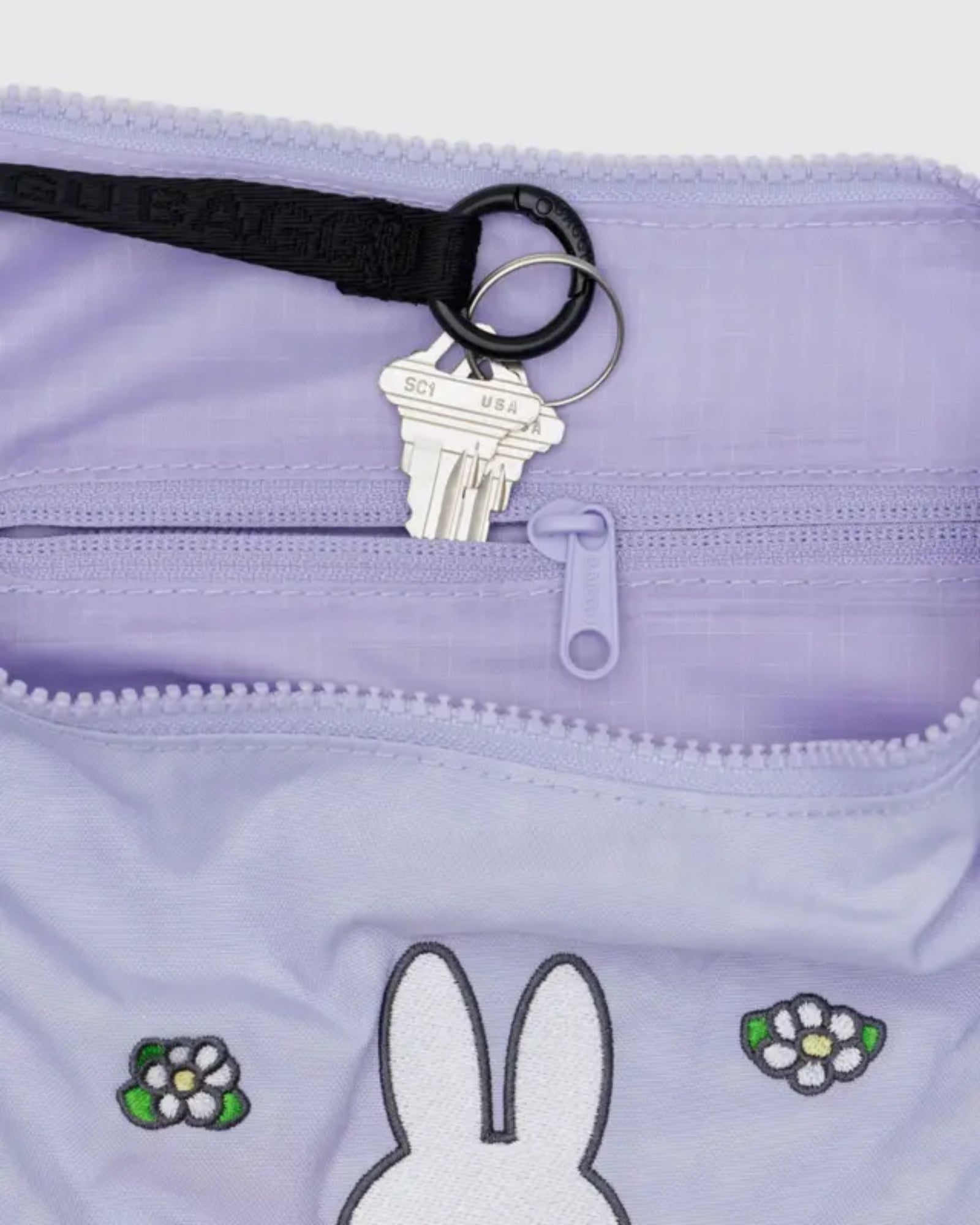 MEDIUM NYLON CRESCENT BAG - EMBRIODERED MIFFY