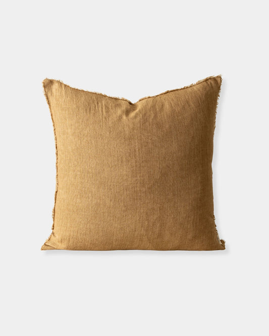 LINA LINEN 24 X 24 PILLOW - TAWNY