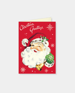 CHRISTMAS GREETINGS SANTA - CARD