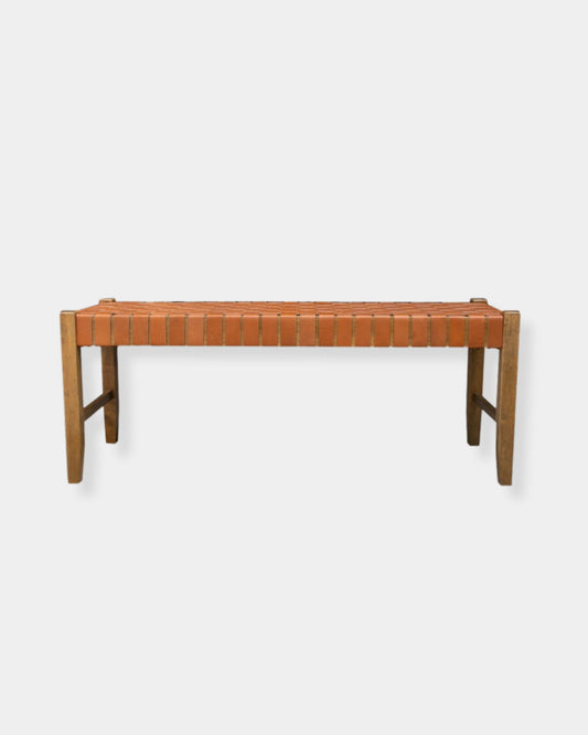 FELLOW BENCH - TAN LEATHER