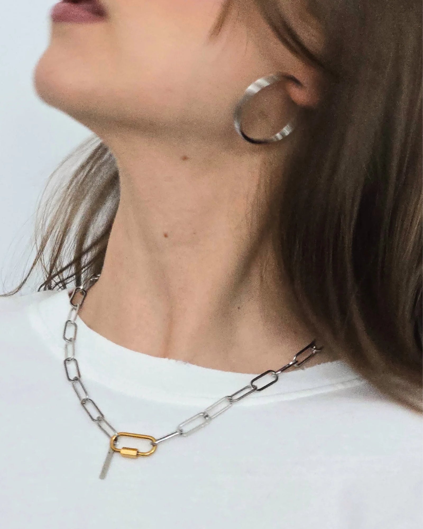 SLIM HOOP SILVER - EARRINGS