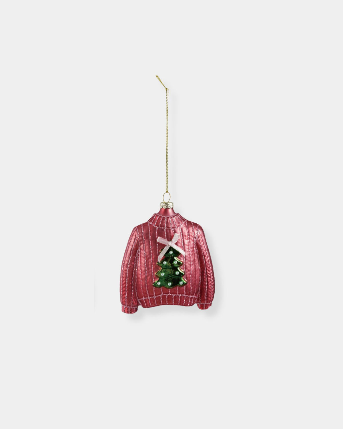 GLASS PINK SWEATER - ORNAMENT
