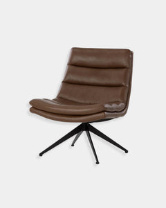 KELLER SWIVEL LOUNGE CHAIR - MAHOGANY