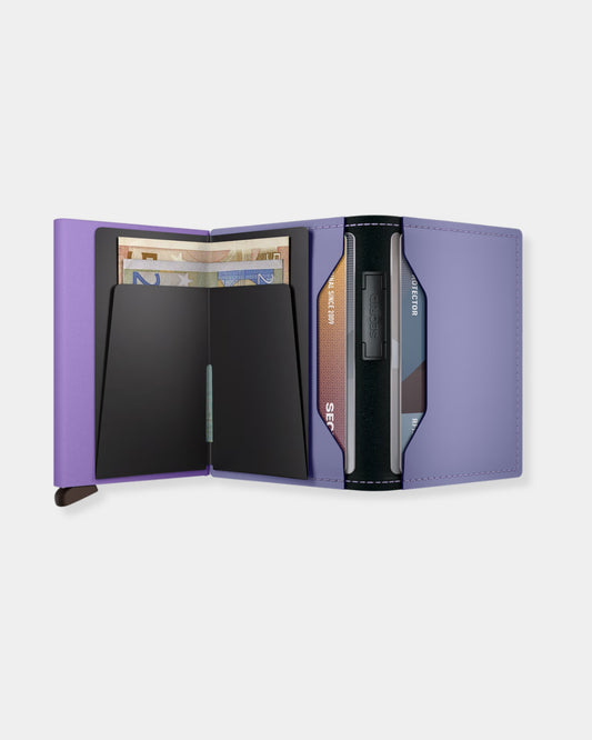 LILAC VIOLET LEATHER MATTE - BANDWALLET