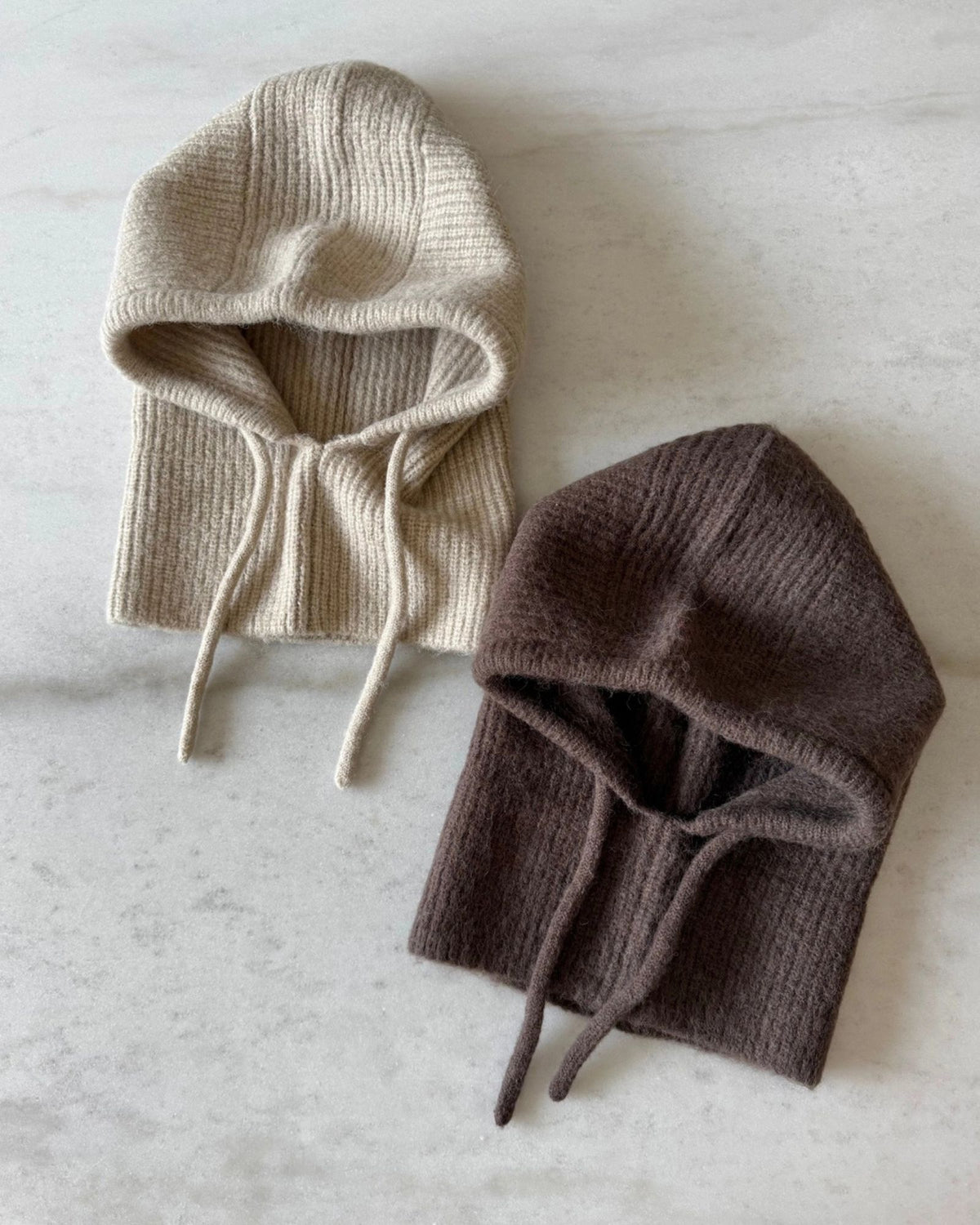 FUZZY ALPACA BALACLAVA - SMOKED MAUVE