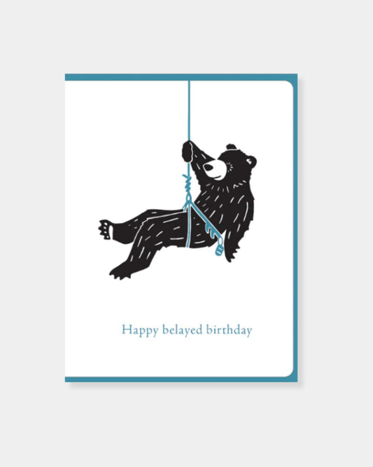 BELAYED BIRTHDAY BEAR - CARD