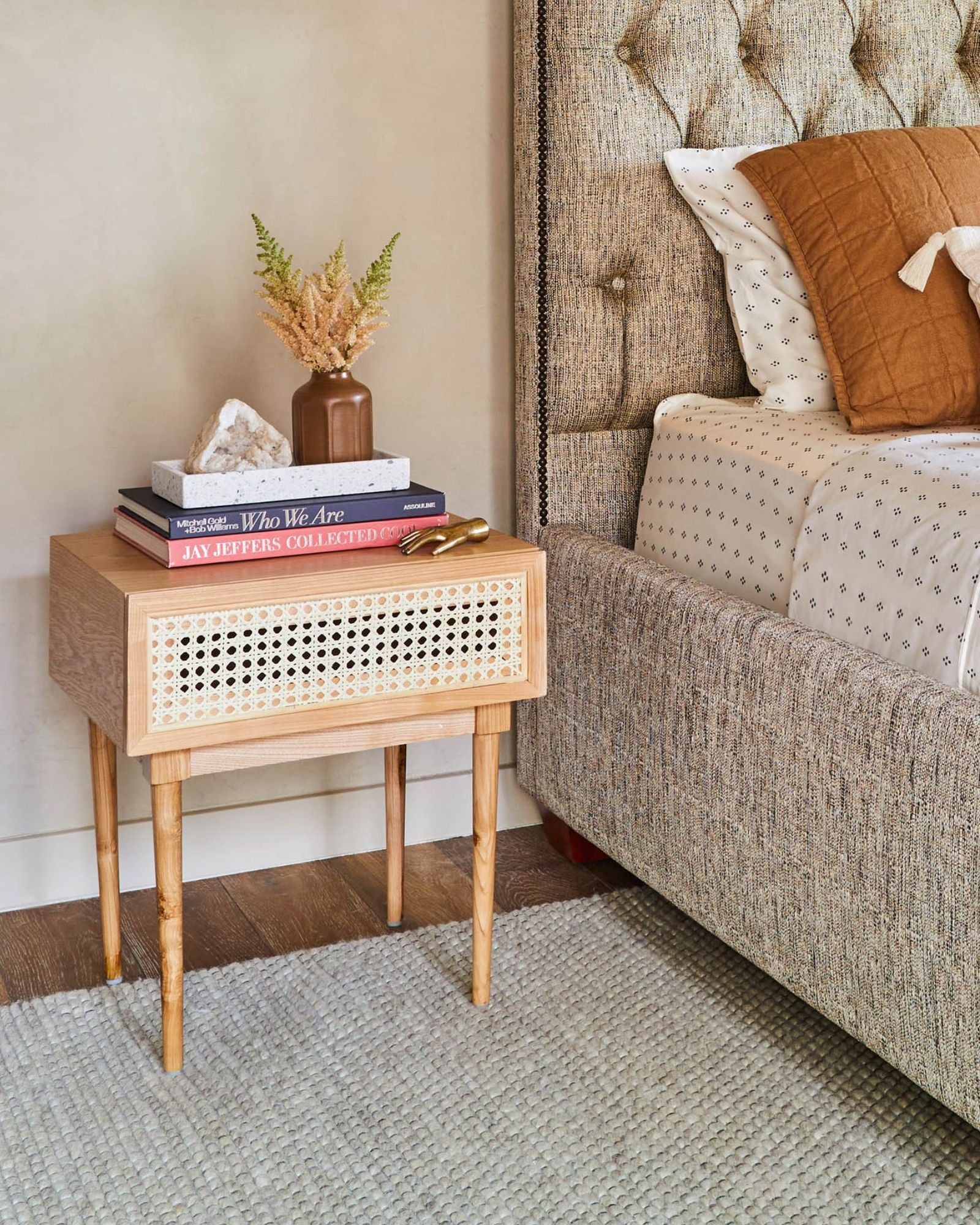 CANE SIDE TABLE - NATURAL
