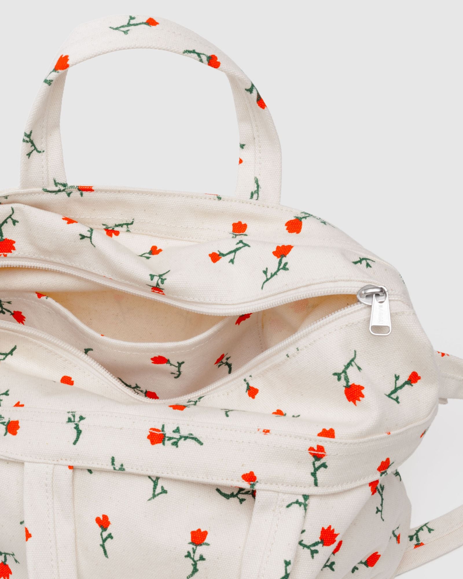 HORIZONTAL ZIP DUCK BAG - PAINTED WILDFLOWER