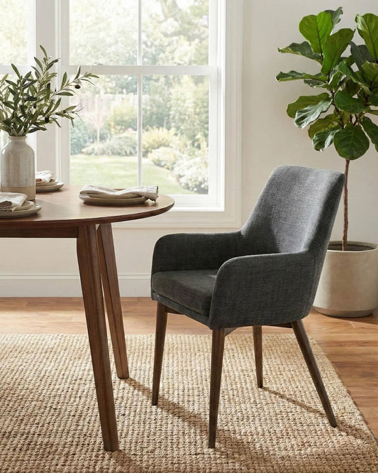 FRITZ ARM CHAIR SLATE - SET OF 2