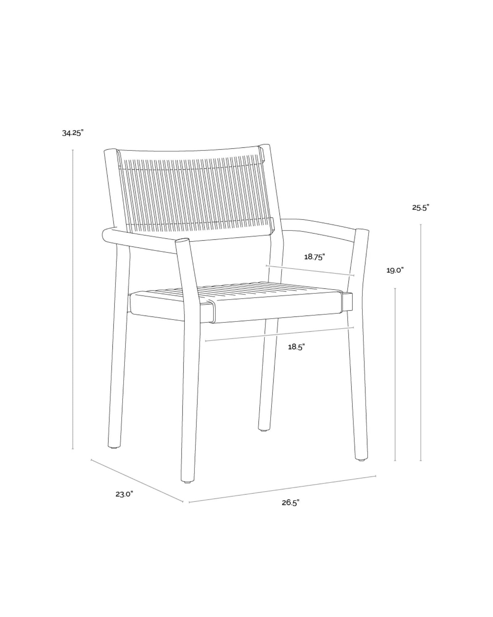 KAVALA STACKABLE DINING CHAIR - CHARCOAL