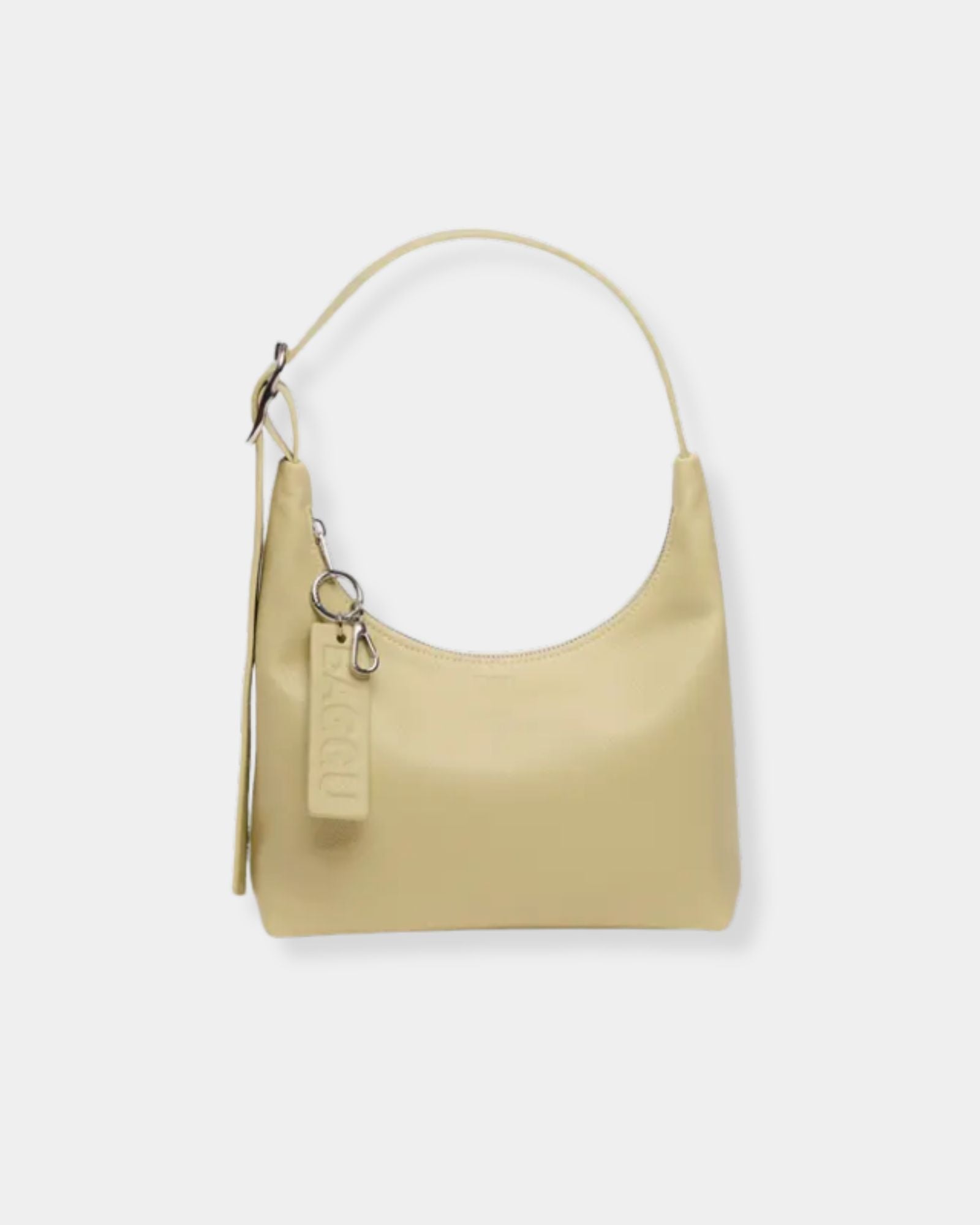 MINI RECYCLED LEATHER SHOULDER BAG - STRAW