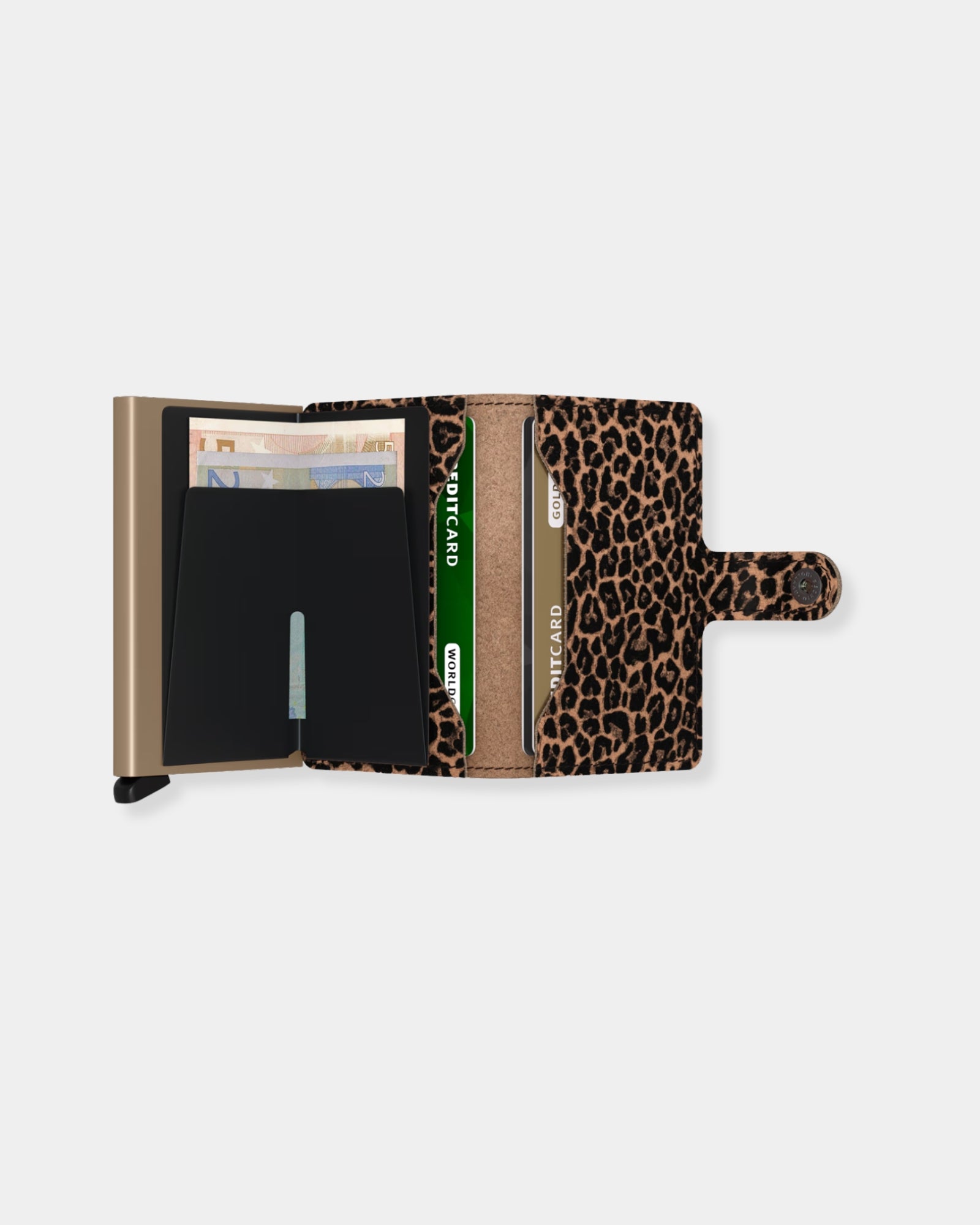 BEIGE LEO LEATHER - MINIWALLET