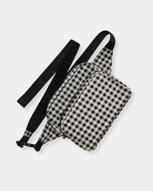 FANNY PACK - BLACK & WHITE GINGHAM