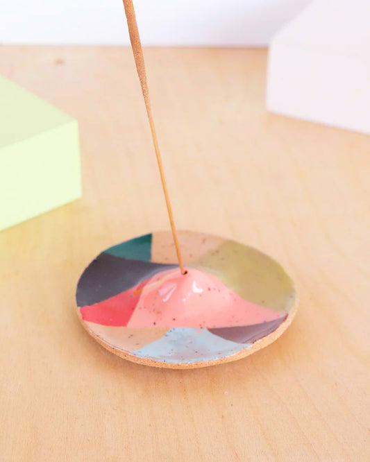 CERAMIC PATCHWORK INCENSE HOLDER