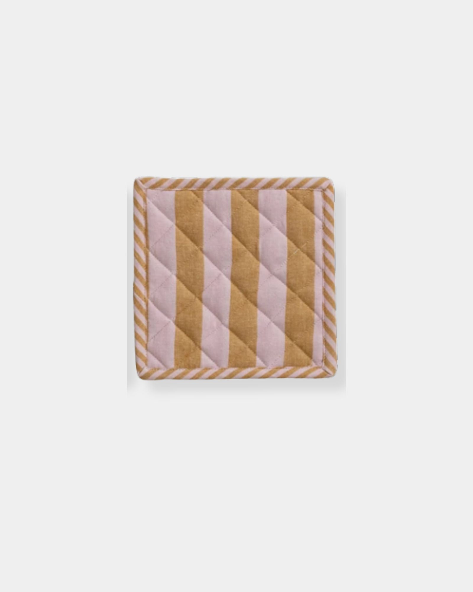 COTTON POT HOLDER - YELLOW STRIPED