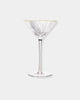 GOLD RIBBED MARTINI GLASS