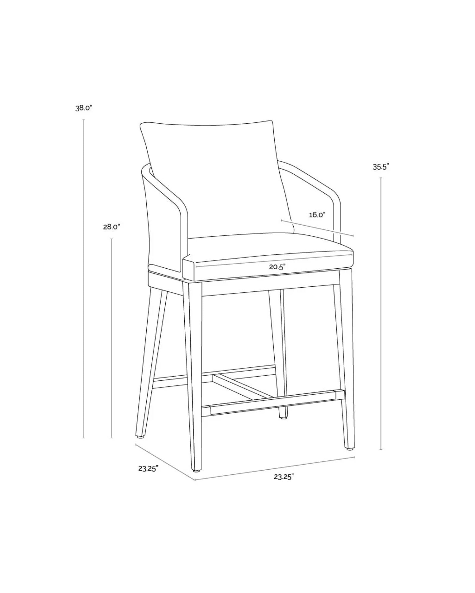 CAPRI COUNTER STOOL - NATURAL