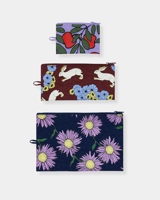 SMALL FLAT POUCH - NIGHT ORCHARD