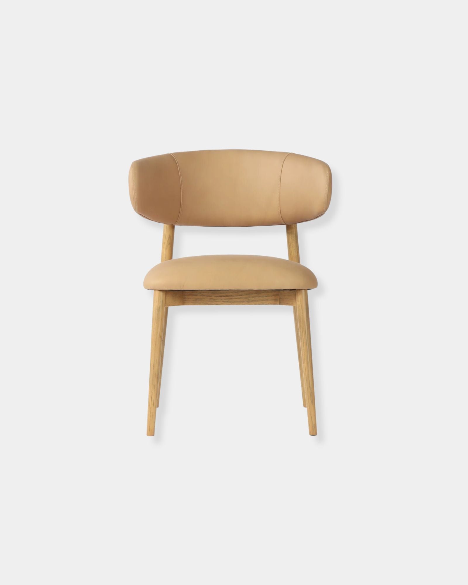 MILO LEATHER CHAIR - NUDE