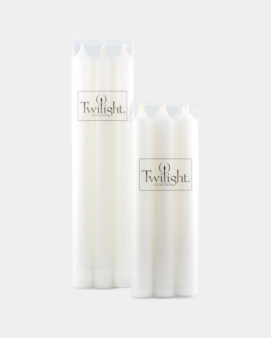 TWILIGHT CANDLE 7" SET OF 6 - WHITE